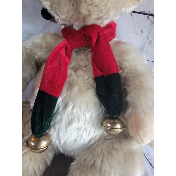 15inch Moose Stuffed Animal Plush Christmas Holiday Jingle Bells - Picture 3 of 7